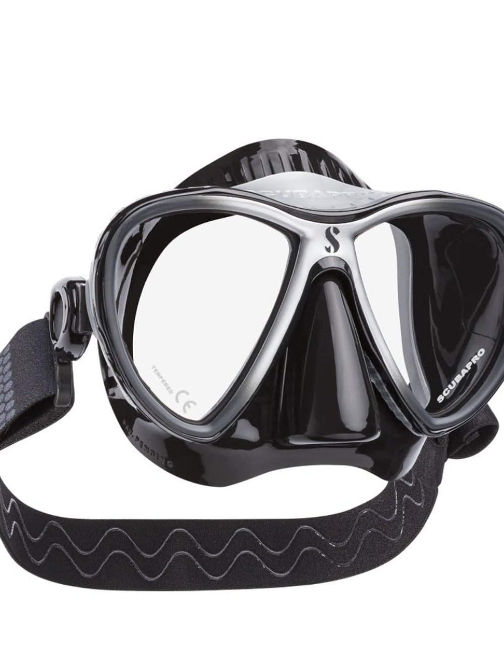 Scubapro Synergy 2 Twin Mask with Comfort Strap - Black/Silver - Black Silicone